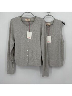 Kilte Collection Carrie Tank and Cardigan Sweater Matching Set Heather Grey S/M